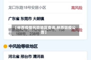 【林西疫情风险地区查询,林西防疫公告】