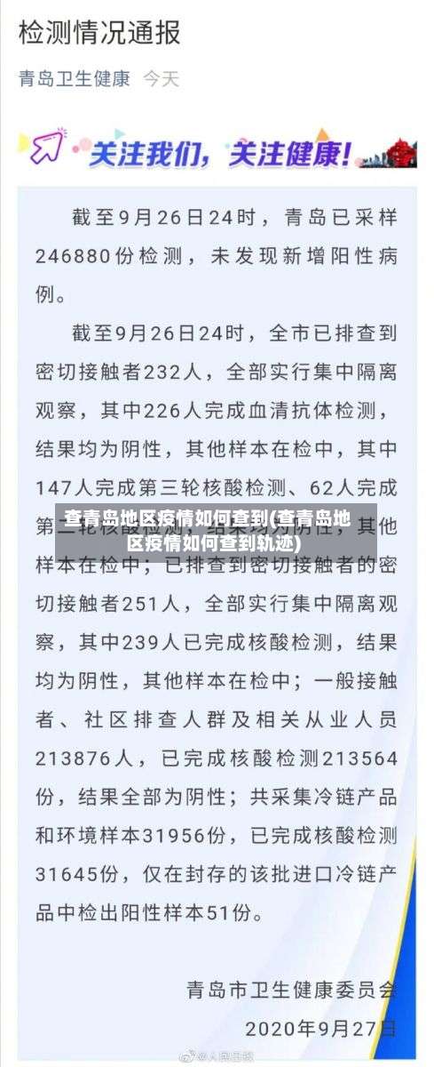 查青岛地区疫情如何查到(查青岛地区疫情如何查到轨迹)-第1张图片