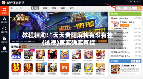 教程辅助!“天天贵阳麻将有没有挂”(透视)其实确实有挂-第1张图片